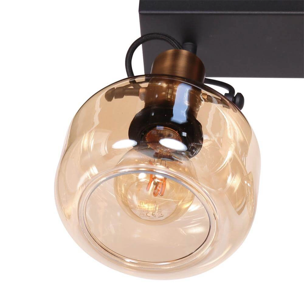 Double wall lamp Glaslic Amber glass Steinhauer 8712746174052