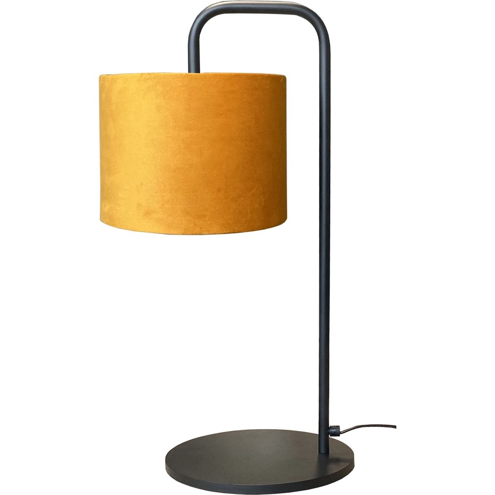 Table table lamp Venus with ocher yellow lampshade