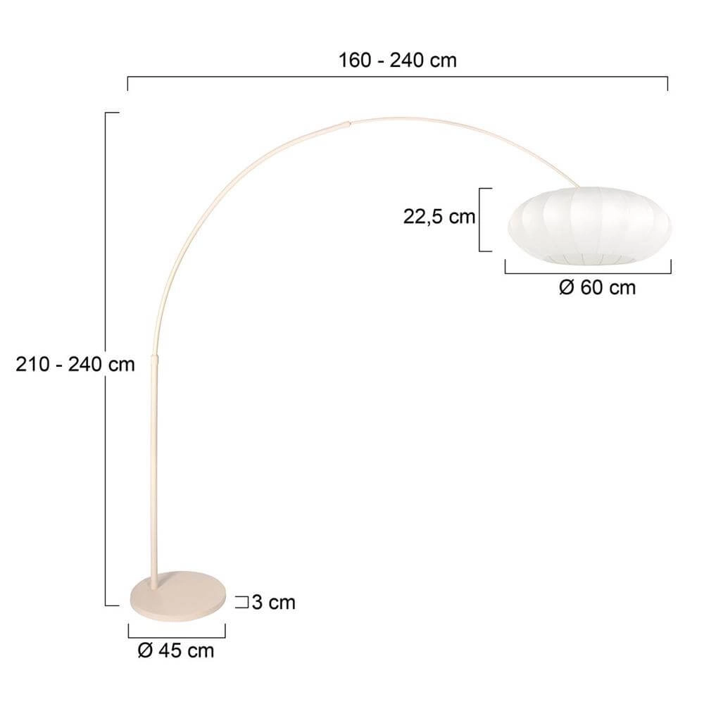 Arc lamp Sparkled Light cream with white shade Ø 60cm Steinhauer 8712746179996