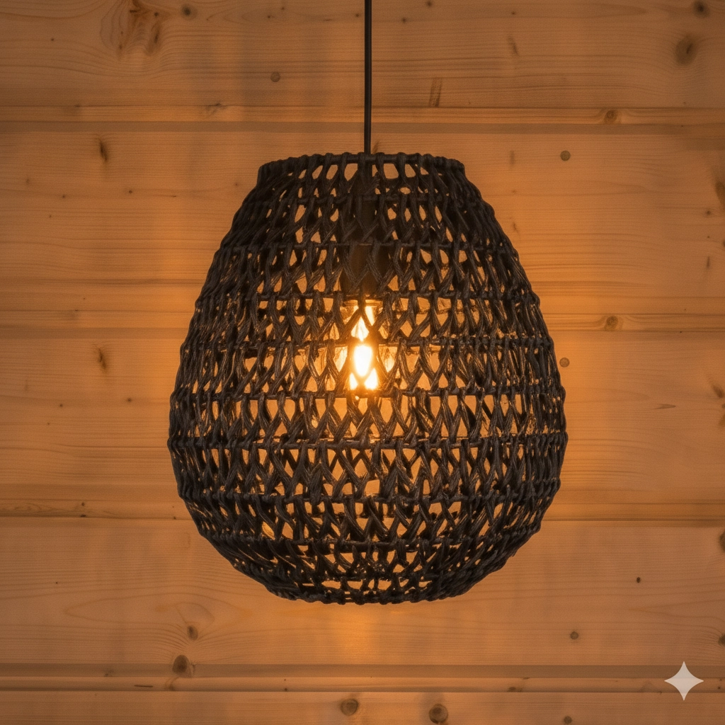 Bohemian pendant lamp Griffin black