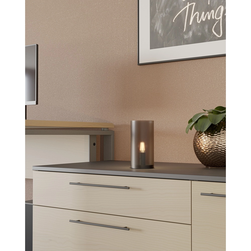 Bedside Lamp Geo frosted white glass Eglo 9008606304349