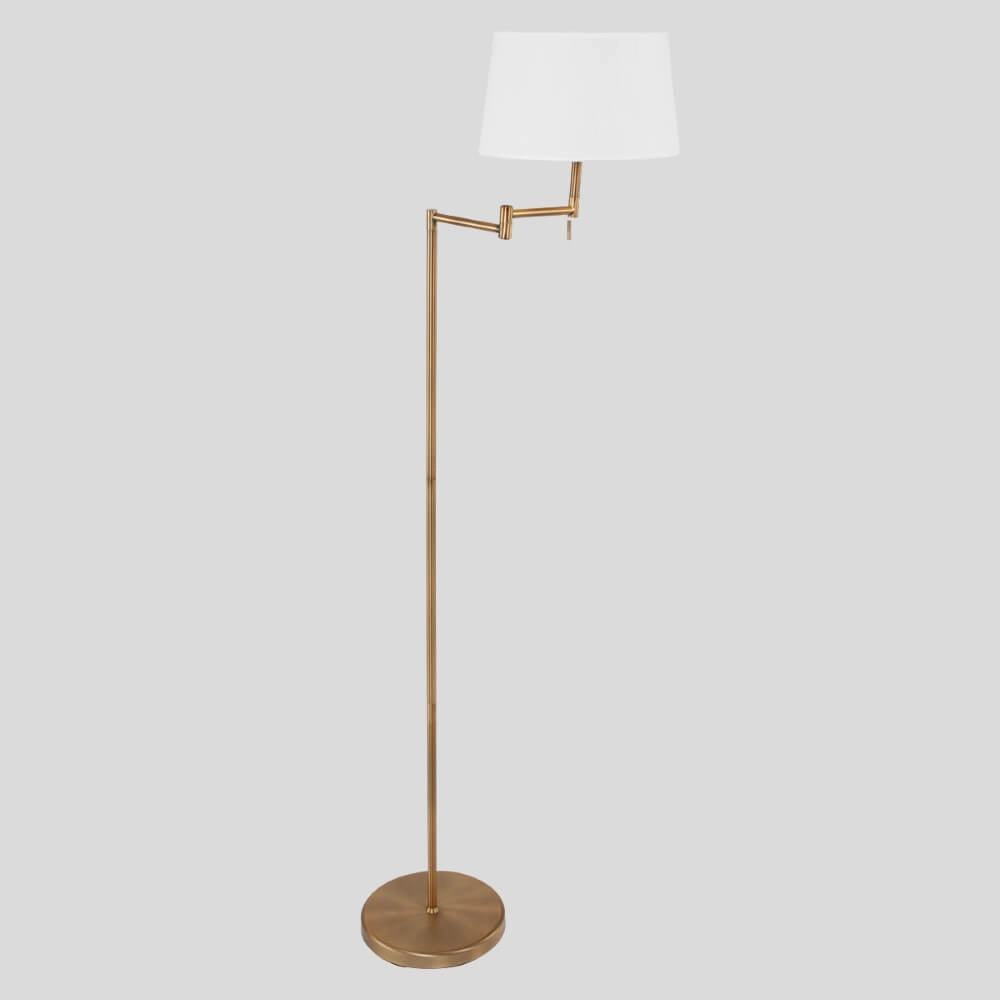 Floor lamp Mexlite 154cm bronze brown with white shade Steinhauer 8712746048087