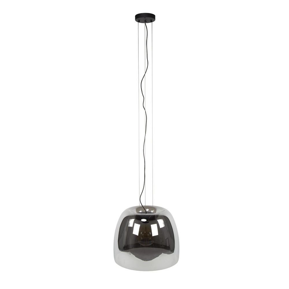 Glass pendant lamp Drift Ø 48cm - smoke glass Lyora 8716803512726