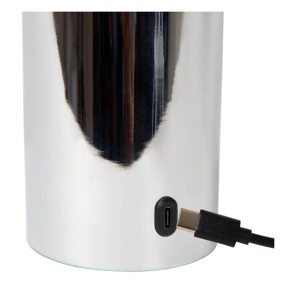 Rechargeable table lamp Vivo chrome Lucide 5411212520869