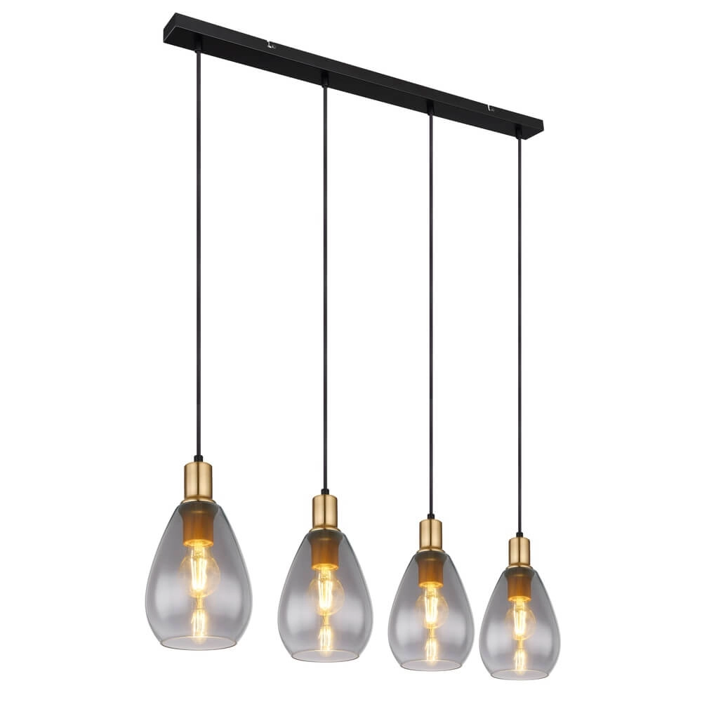 Pendant lamp Fanni 4-light black