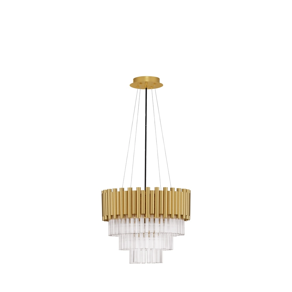 Pendant lamp Magnolia gold with crystal Ø 39cm Lyora 5212017435019