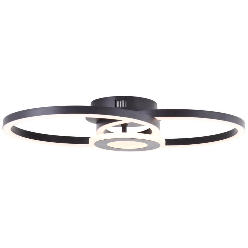 Ceiling lamp Bray Round Black Brilliant 4004353420023