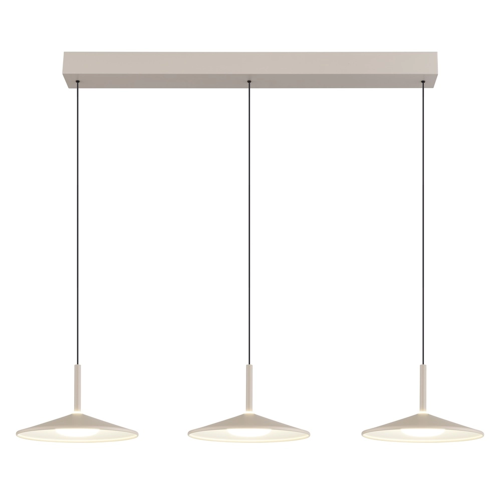 3-light pendant lamp Lampone Design sand brown Globo 9007371572366