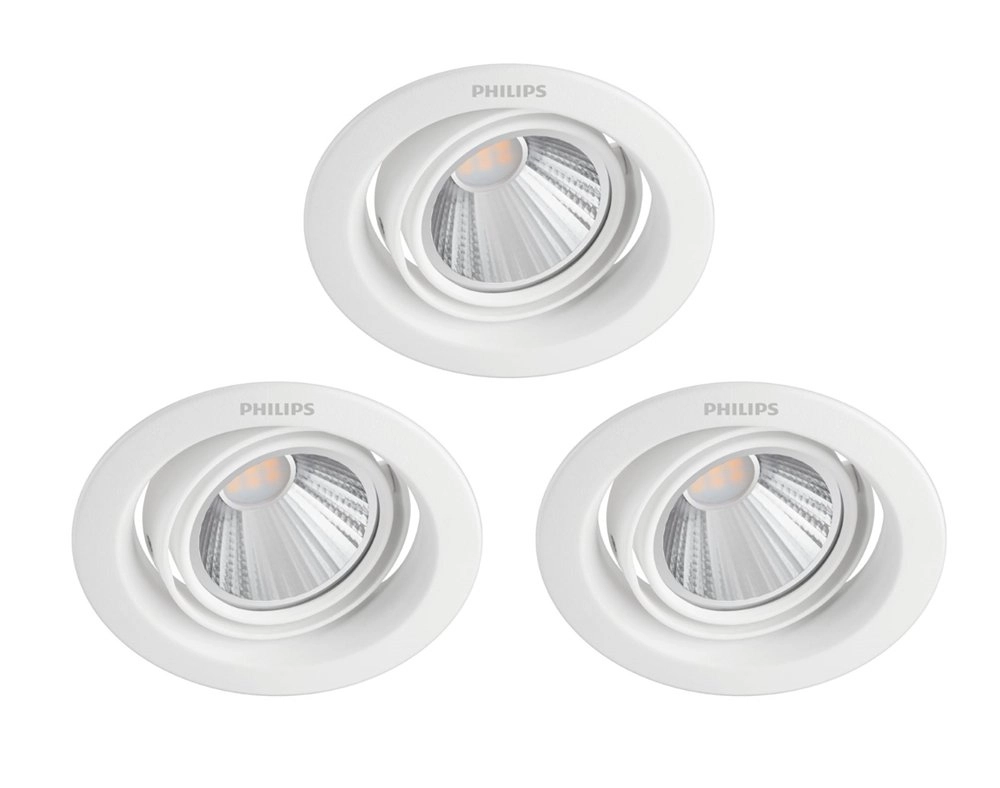 Set of 3 recessed spotlights Pomeron 7W - 2700K