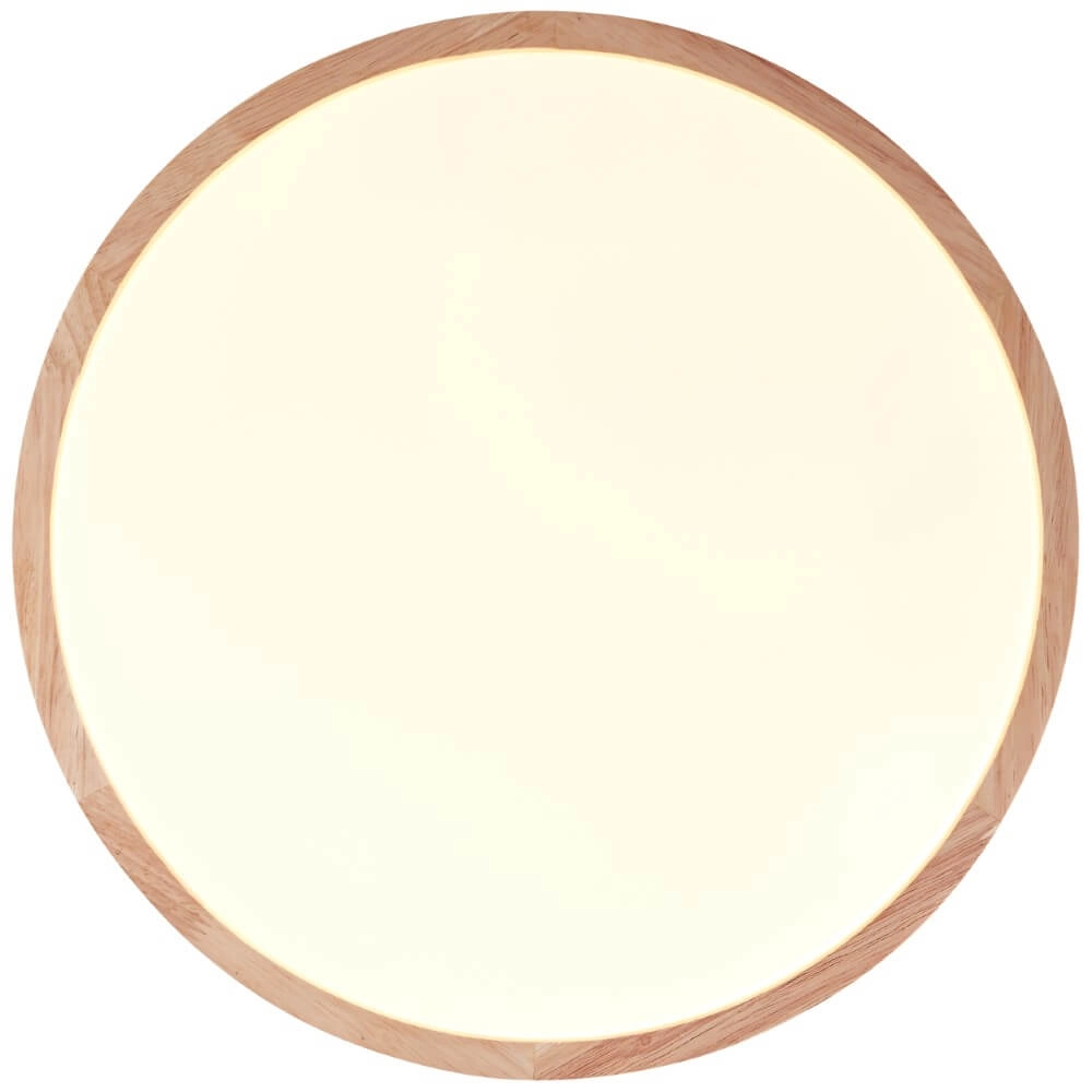 Ceiling lamp Brodsky Ø 39cm white with wood Brilliant 4004353411304