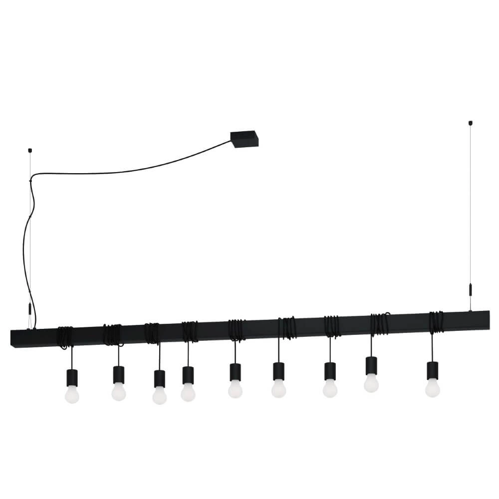 Black hanging lamp Townshend-B 9 lights