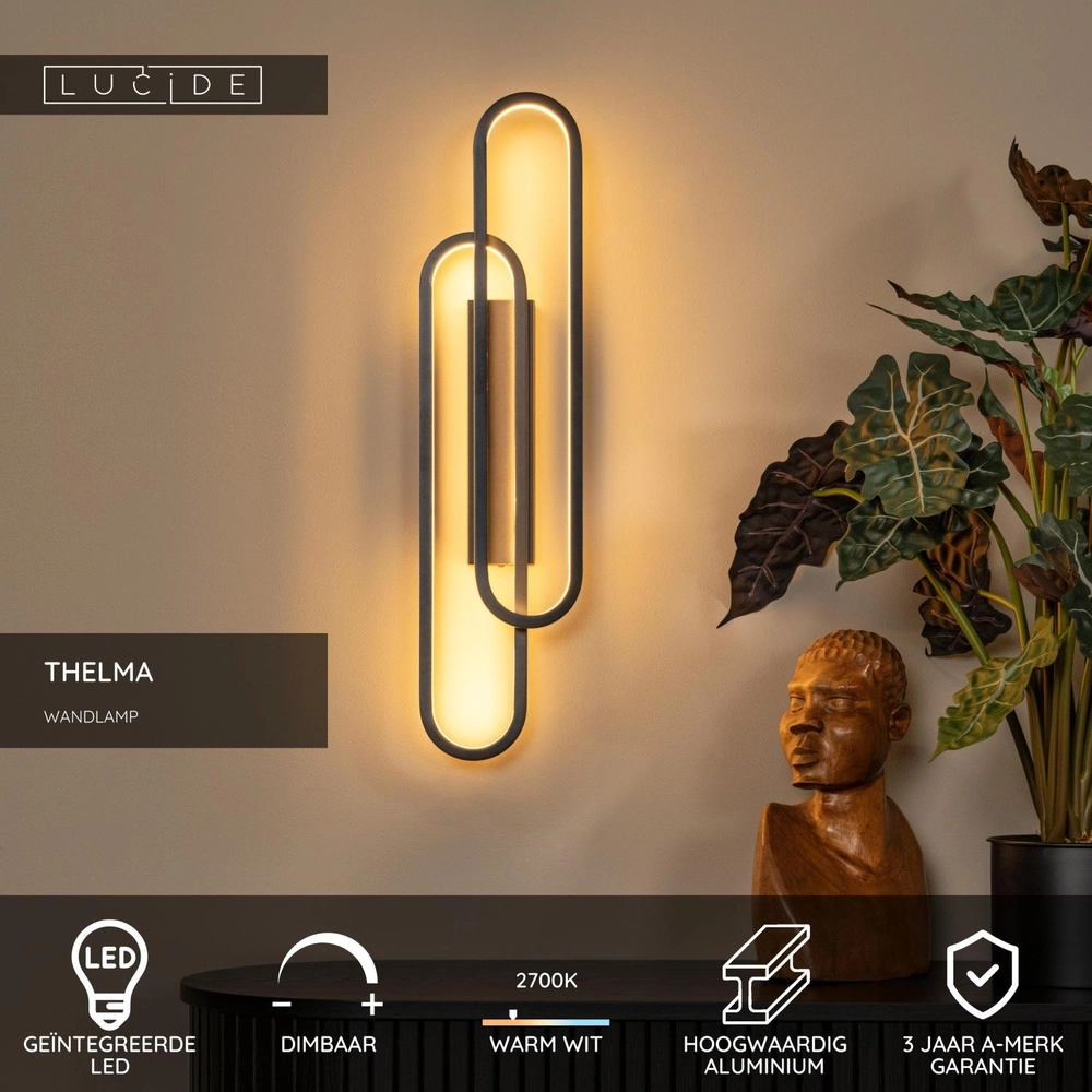 Design wall lamp Thelma oval 75cm Lucide 5411212782892
