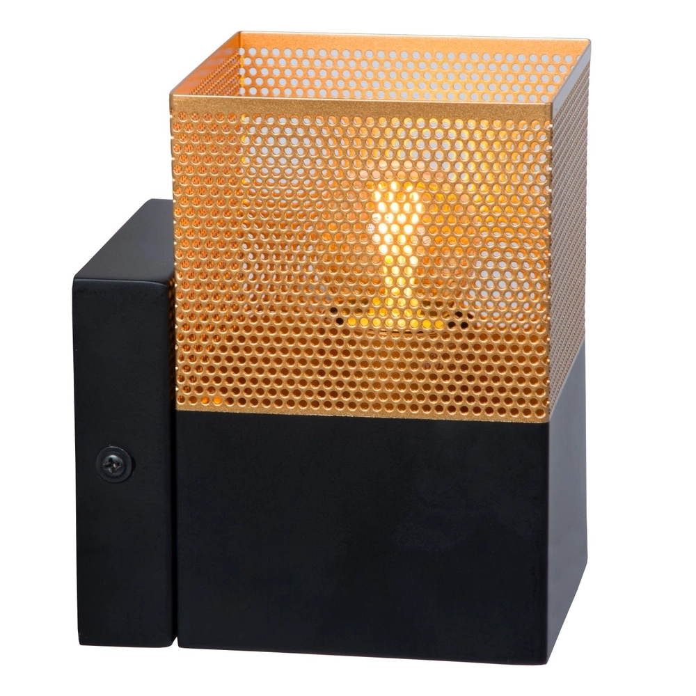 Design wall lamp Renate black with gold Lucide 5411212211286