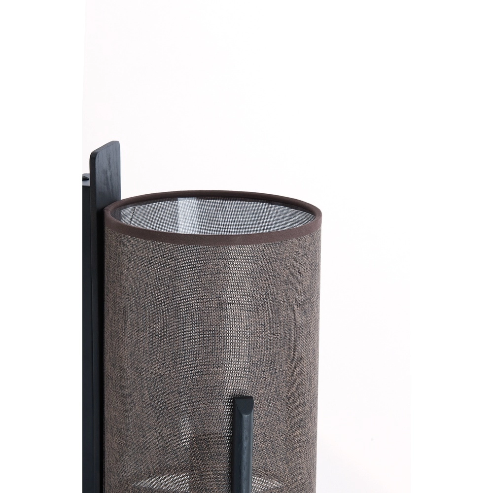 Danish design wall lamp Litto black with linen Light & Living 8717807792749