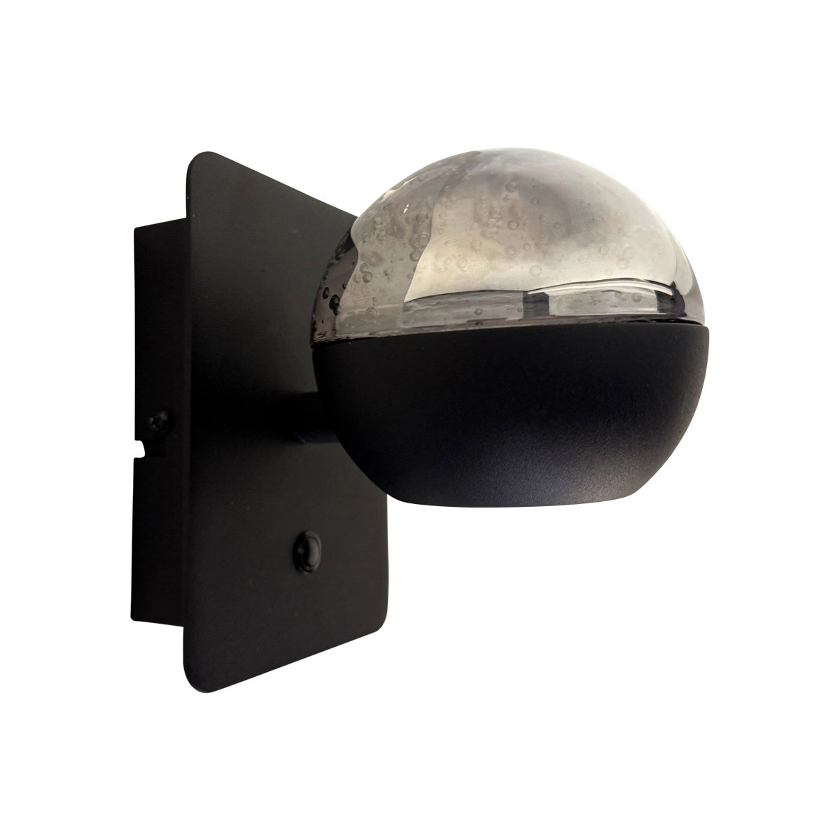 Led wall lamp Belluno black with glass - dimmable Steinhauer 8712746183948