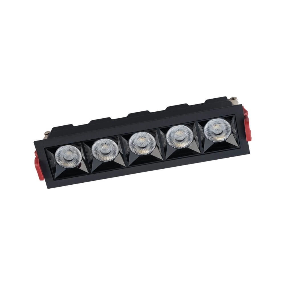 Black recessed spotlight Midi Led 5x1 LEDs - 3000K