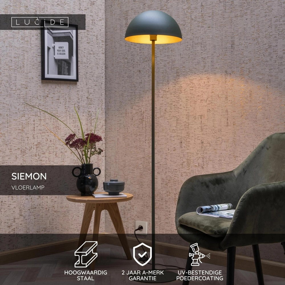 Design floor lamp Siemon Green Lucide 5411212451675