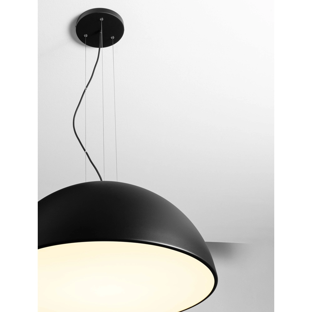 Sleek pendant lamp Tholos black Ø 70cm Lyora 5212017457882