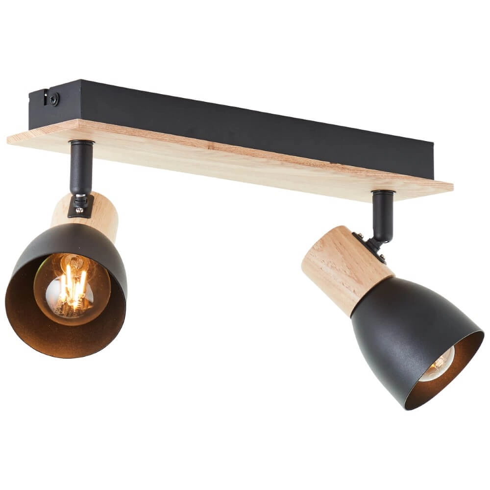 Ceiling light Daintree 2-light black Brilliant 4004353408670