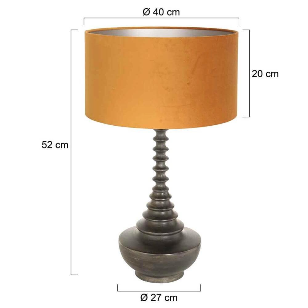 Unique table lamp Bois with golden hood Steinhauer 8712746172584
