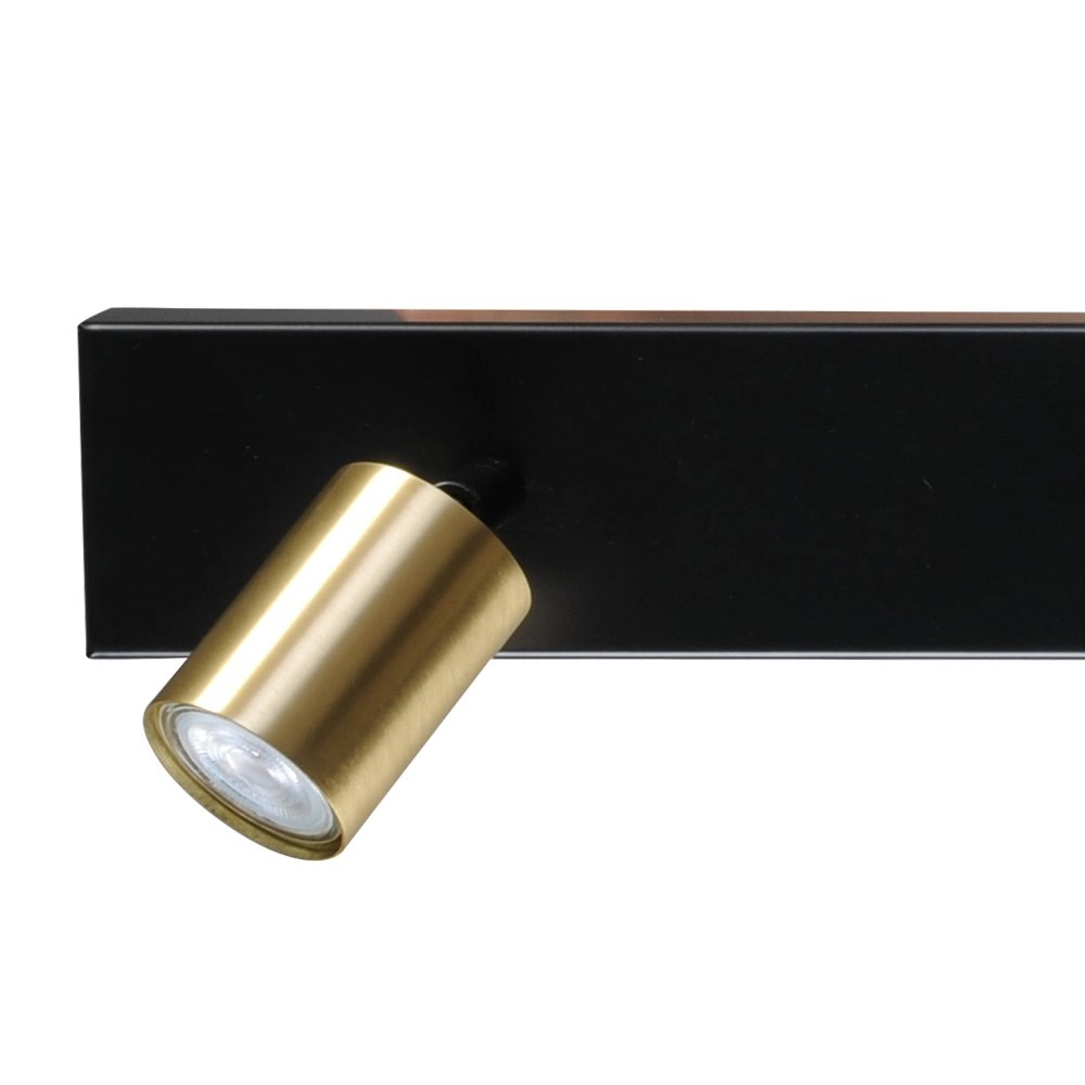Ceiling lamp black Bounce with 4 gold spots Masterlight 8718121209272