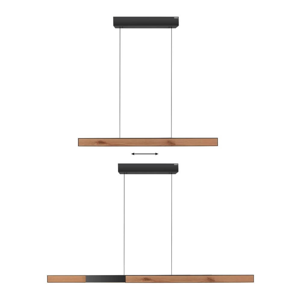 Design hanging lamp Pure Moto-Rise wood Paul Neuhaus 4012248374443