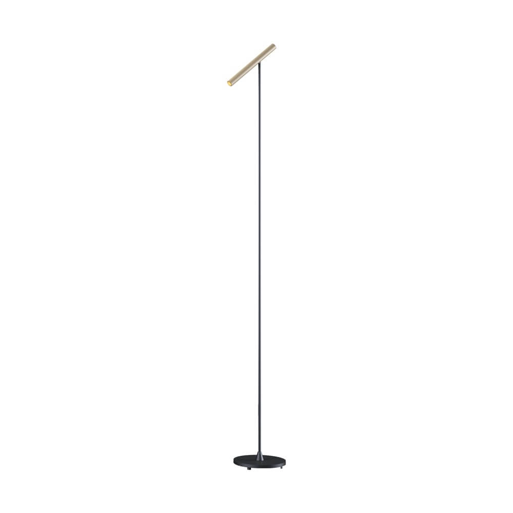 Design floor lamp Kansas black with champagne