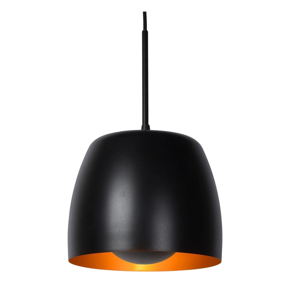 3-light pendant lamp Nolan Black Lucide 5411212302892