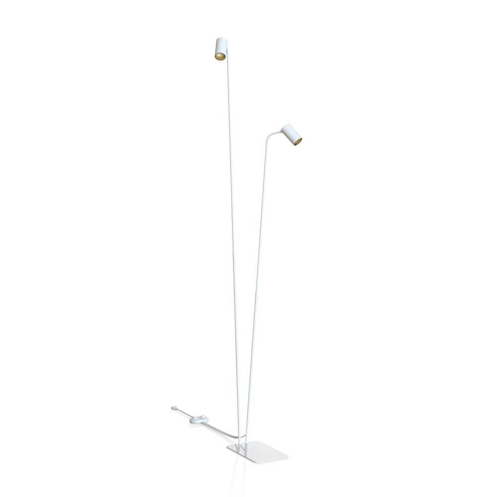 White reading lamp Mono with gold inside