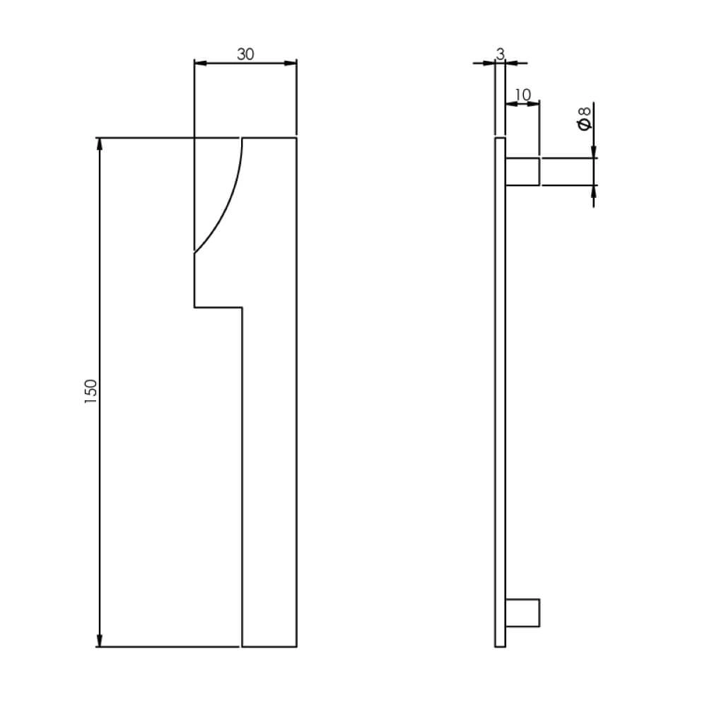 House number 1 Numbra 15cm stainless steel Intersteel 8714186058299