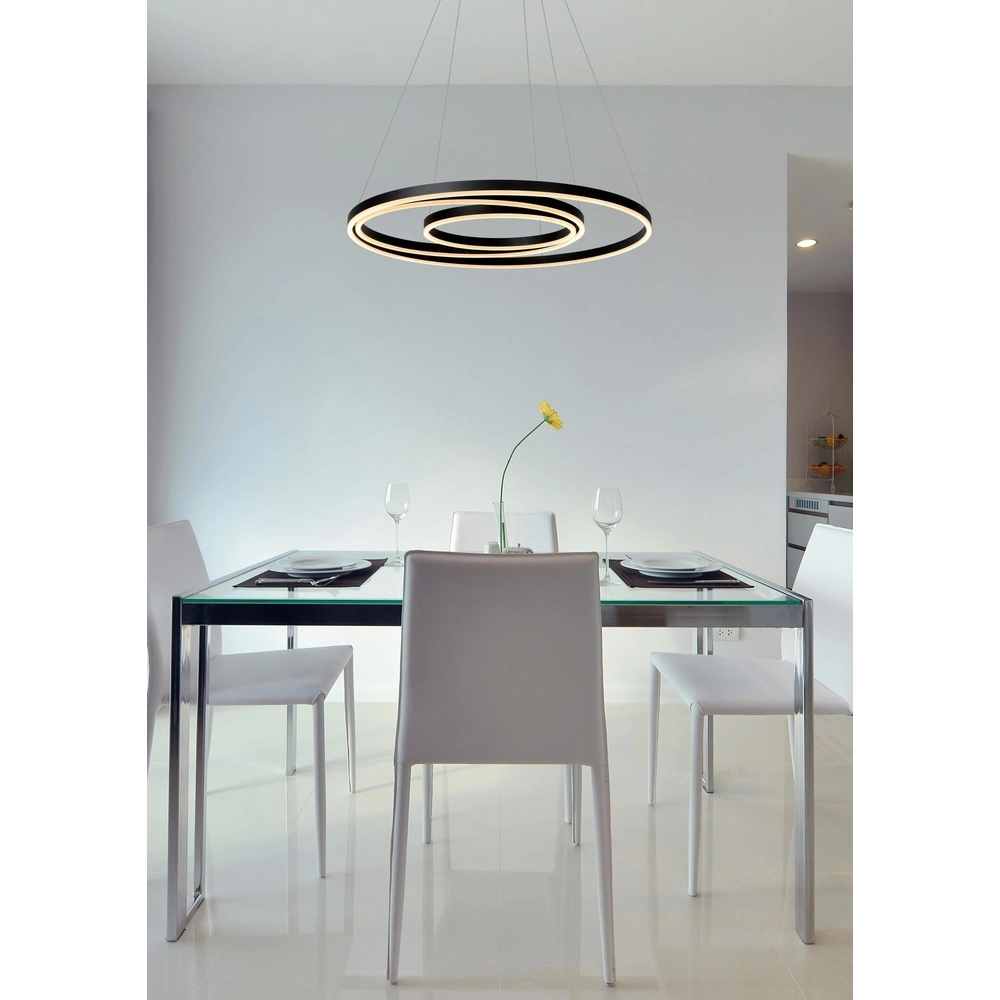 Modern pendant lamp Triniti dimmable black Lucide 5411212460714