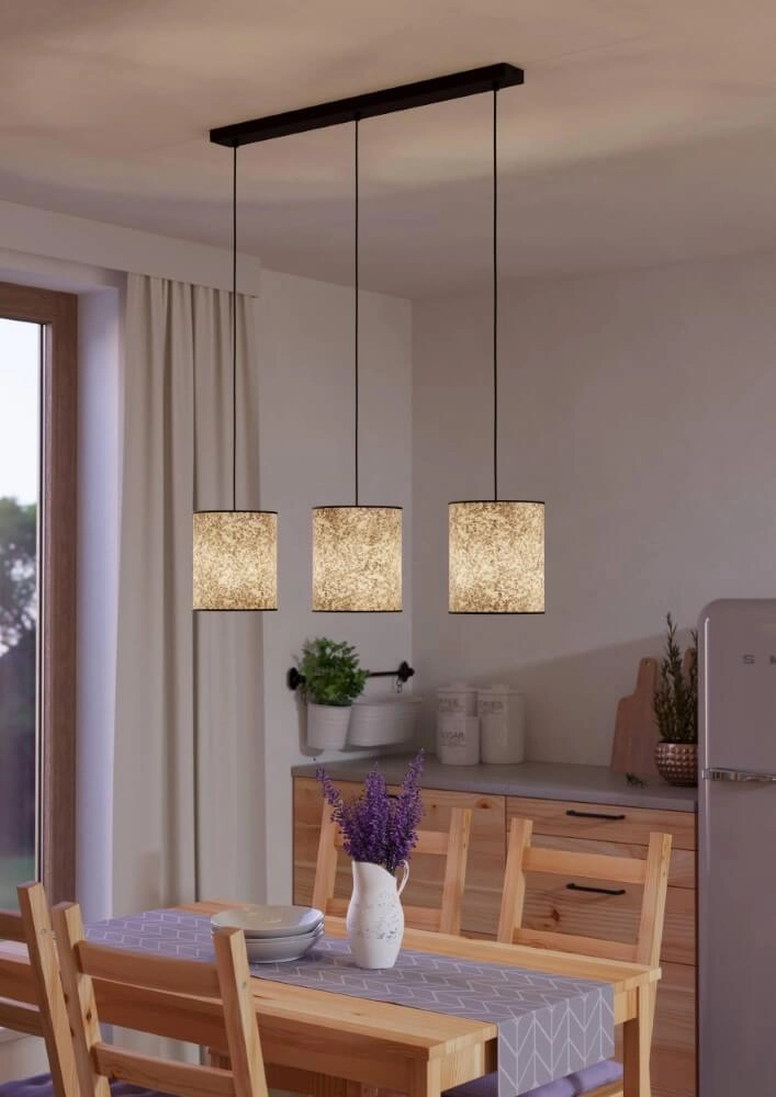 Natural pendant lamp Butterburn 3-light Eglo 9002759439378