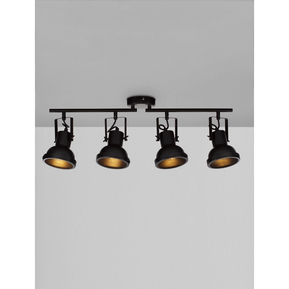 Ceiling lamp Ruvi 4-light black