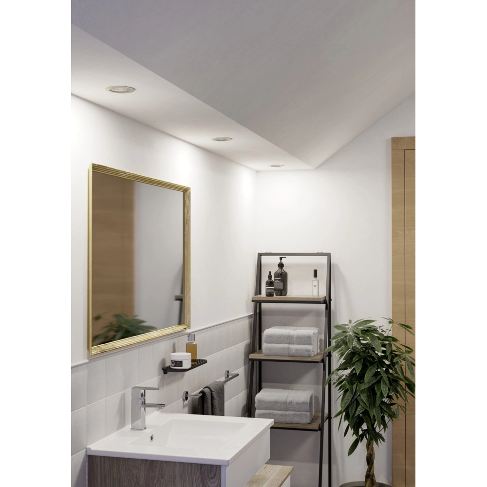 Recessed spotlight Barranco nickel Ø 8.4cm IP44 - 3000K Eglo 9008606359172