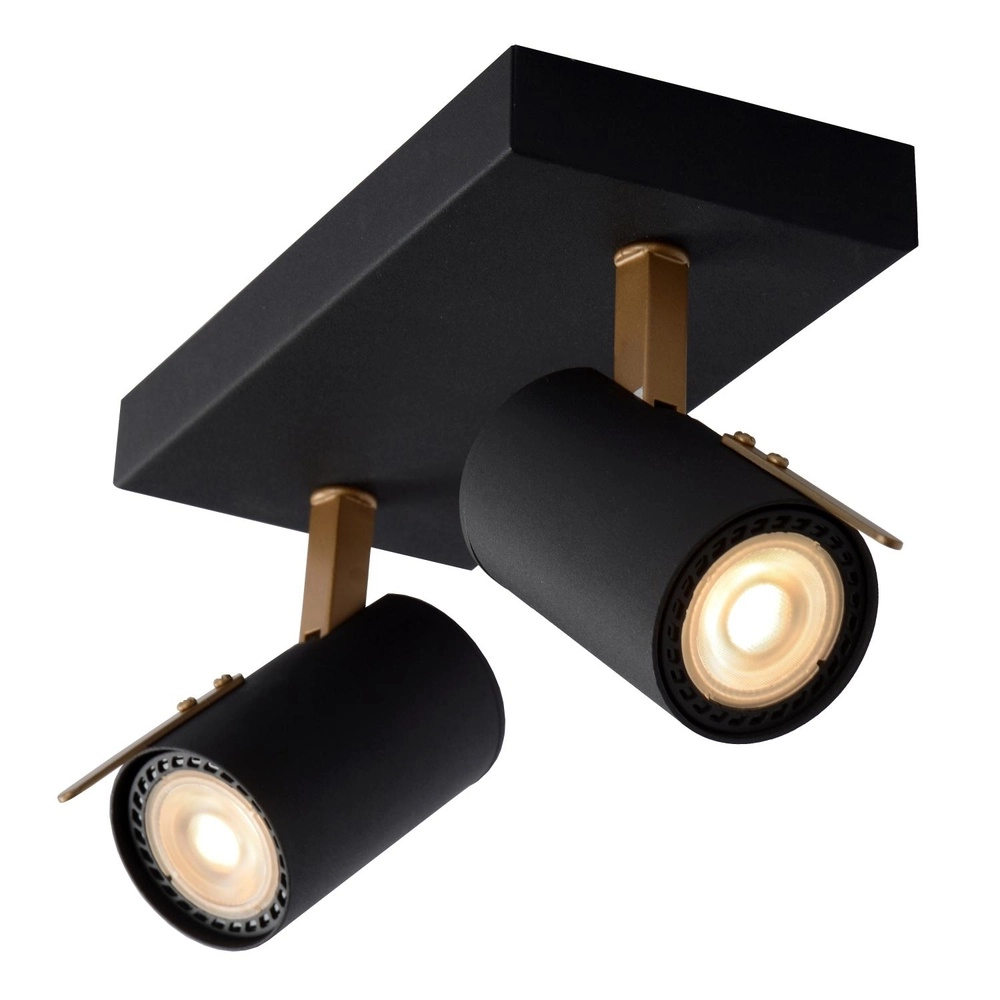Ceiling lamp Grony 2-light black Lucide 5411212176905