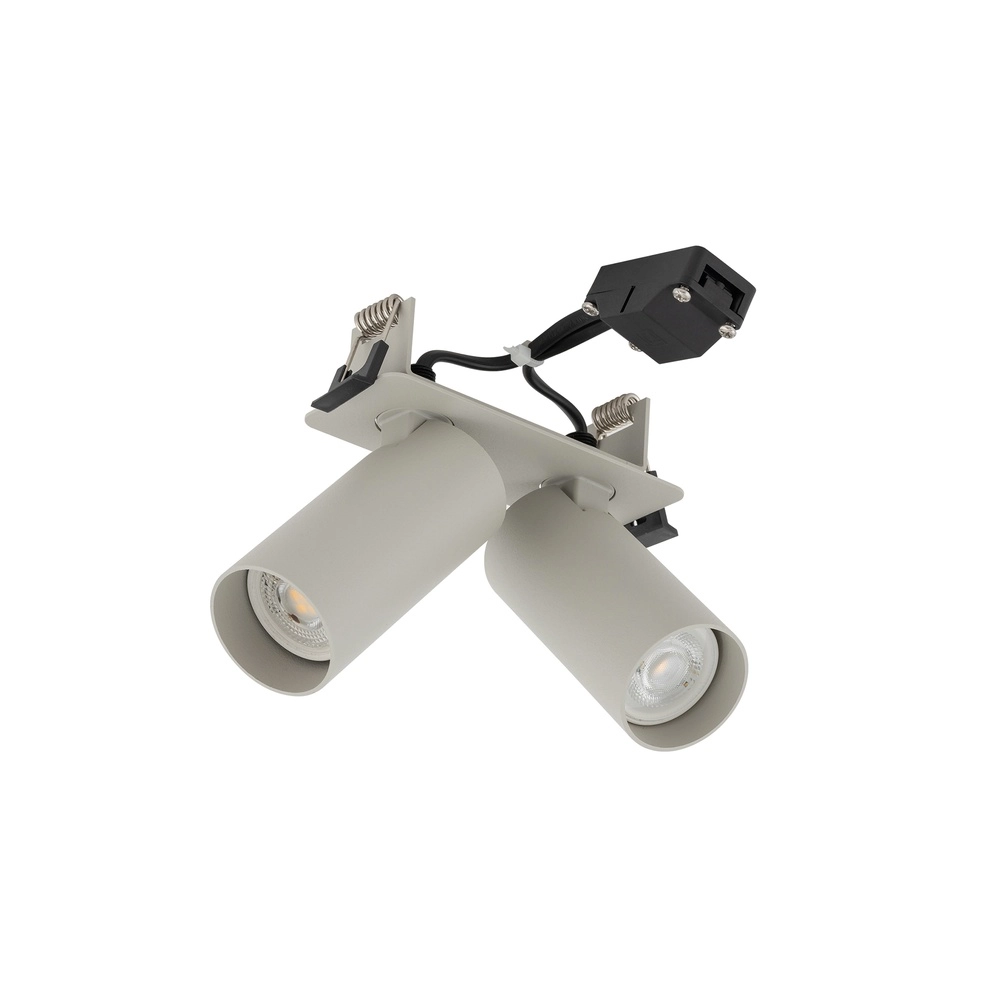 Double recessed spotlight Fourty Orientable - light grey Lyora 5903139114448