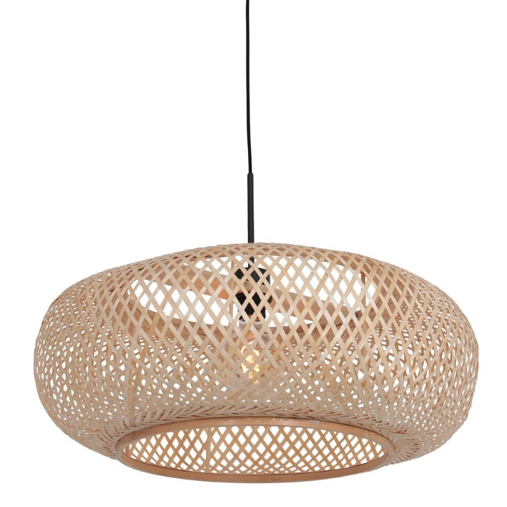 Rattan hanging lamp Sparkled Ø 60cm