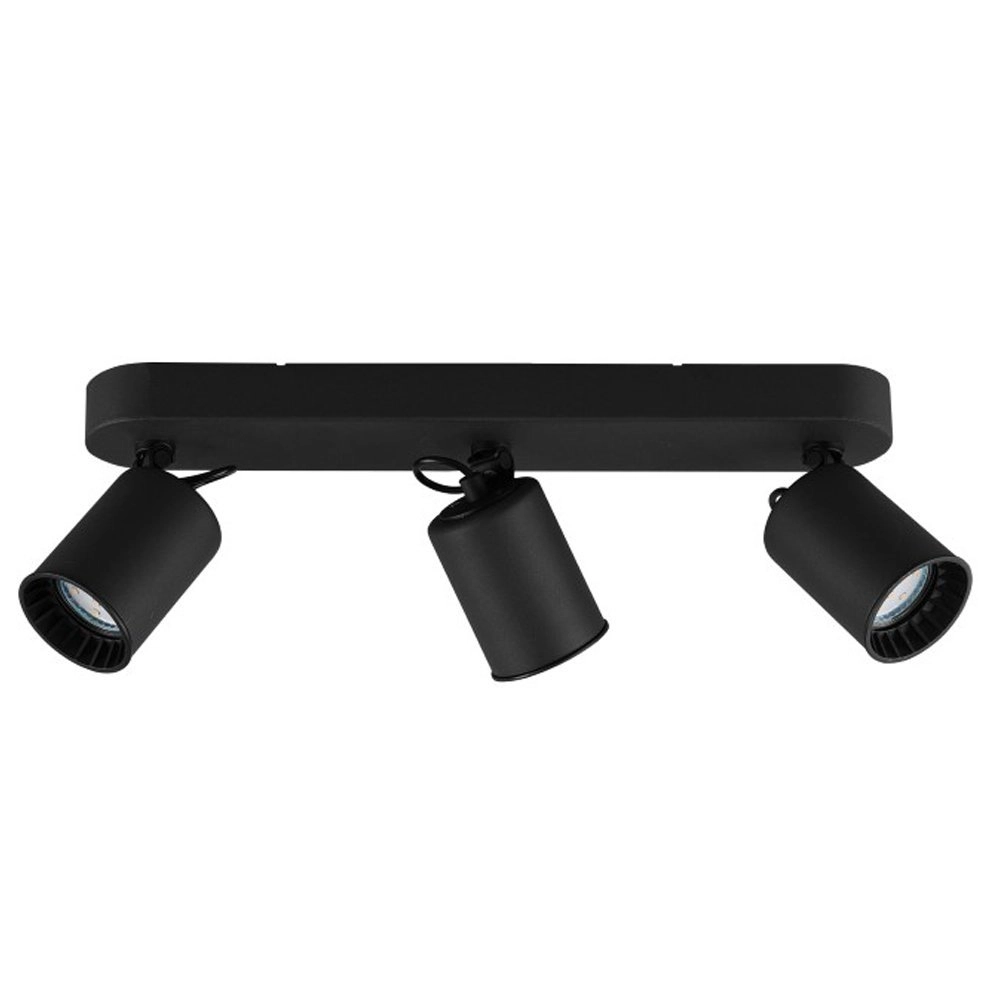 Black ceiling lamp Pago with 3 spotlights Trio 4017807408263