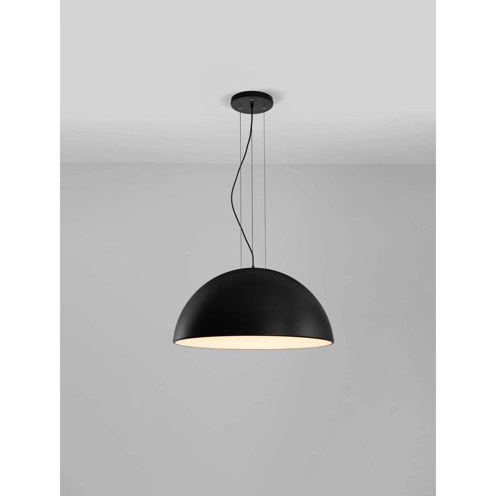 Sleek pendant lamp Tholos black Ø 70cm Lyora 5212017457882