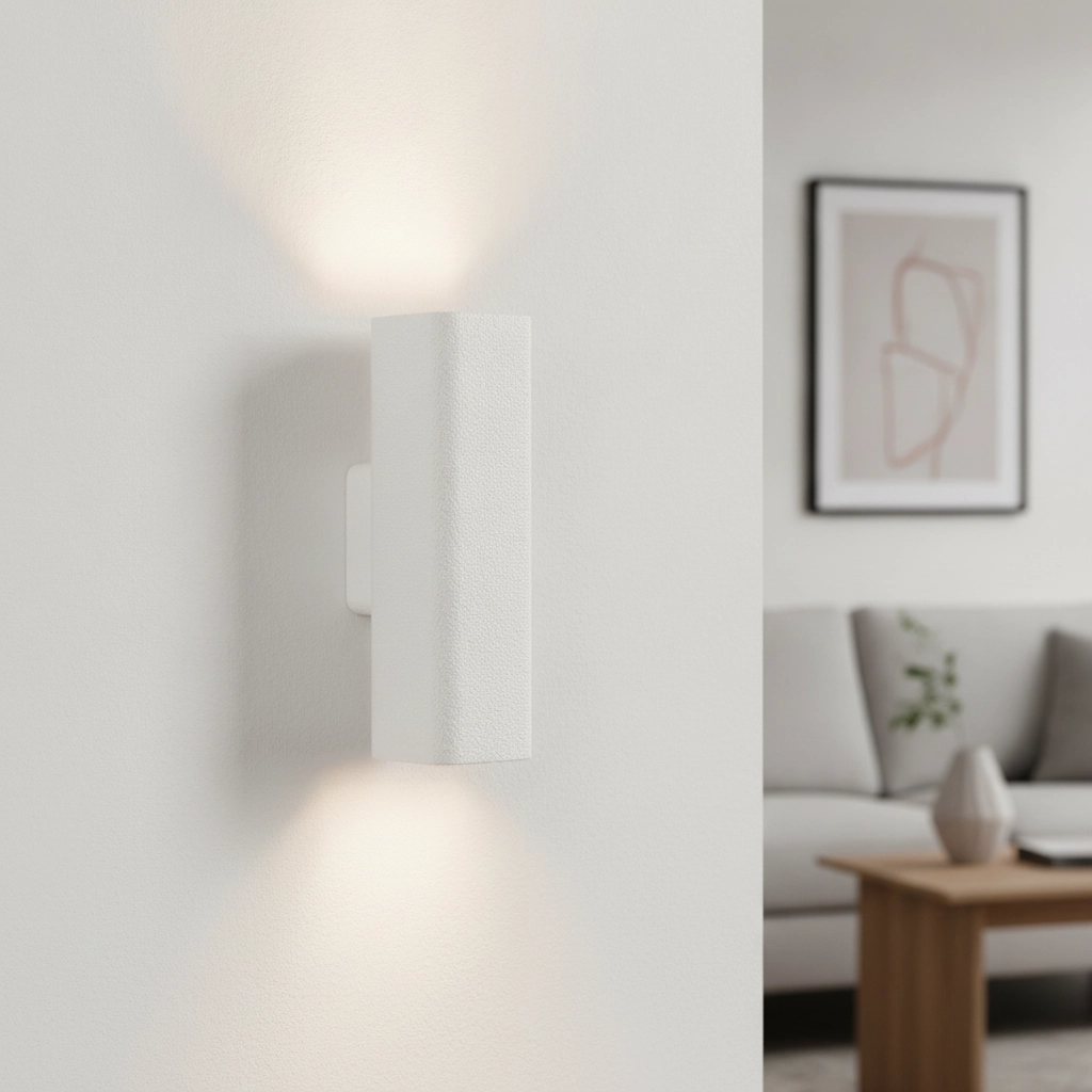 Square wall lamp Serene white