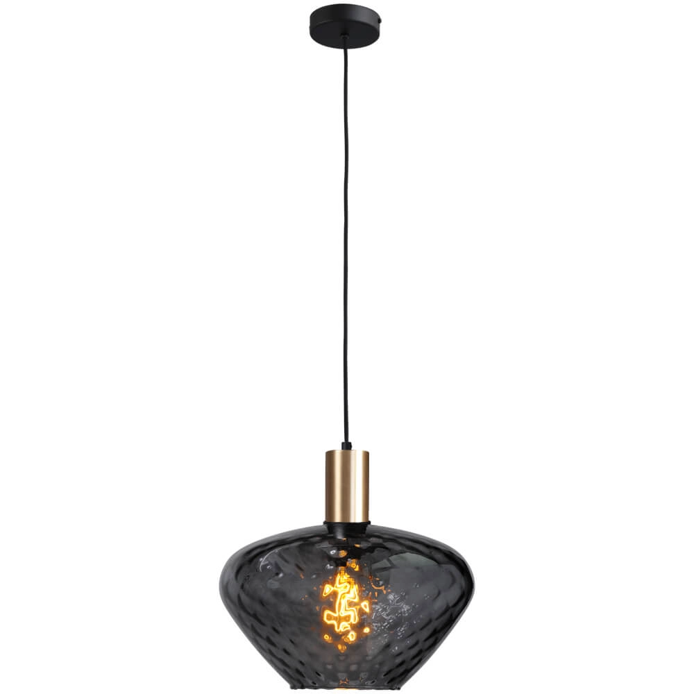 Hanging lamp gold Porto with Blossom smoke glass - Ø 30cm Masterlight 8718121269207