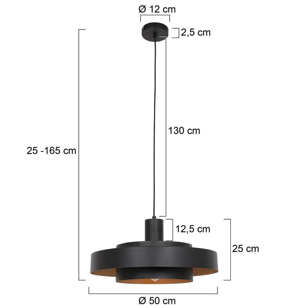 Pendant lamp Flinter Wood look Steinhauer 8712746177725
