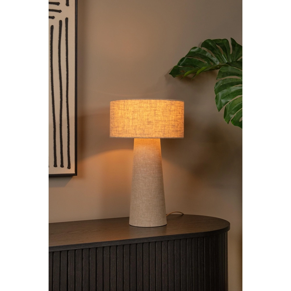 Table lamp Leeroy taupe Ø 30cm Lucide 5411212032119