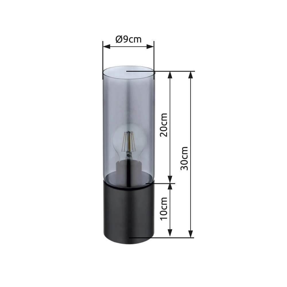 Sleek table lamp Annika Single Black Globo 9007371436767