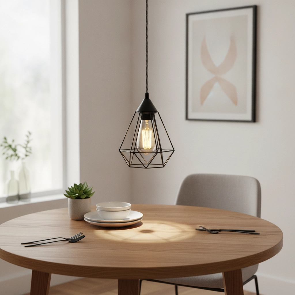 Pendant lamp Paolo 1-light black