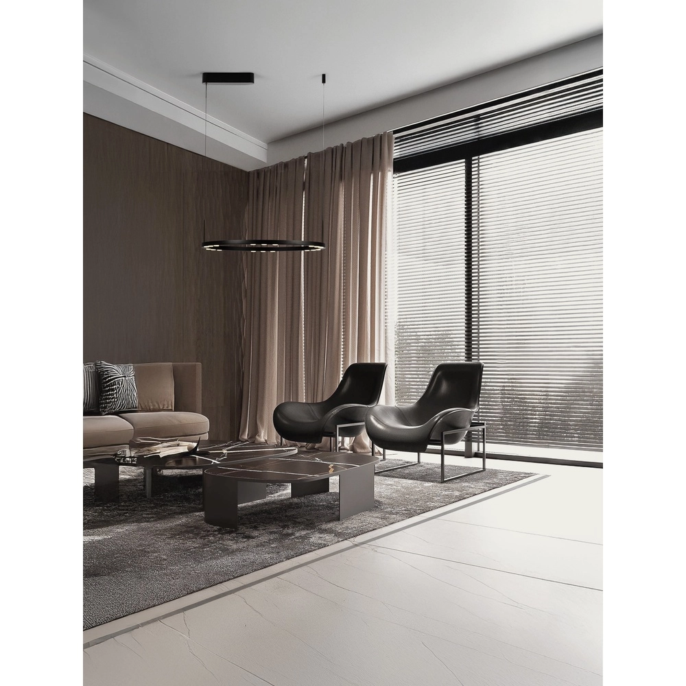 Sleek pendant lamp Lunette black Ø 660cm Lyora 5212017465191