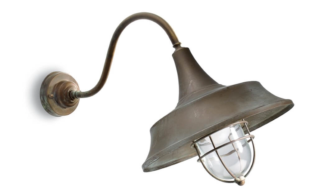 Angled wall lamp Atelier aged brass
