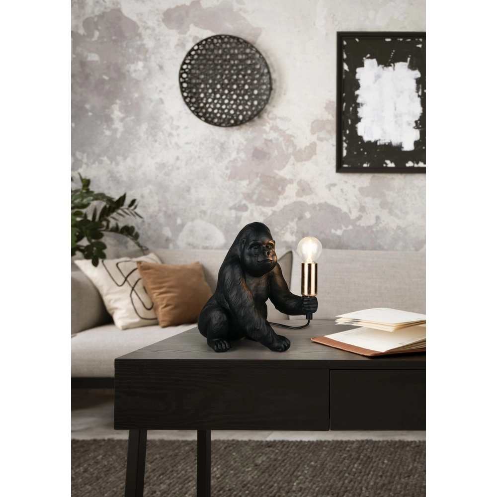 Table lamp Kong monkey black Trio 4017807668186