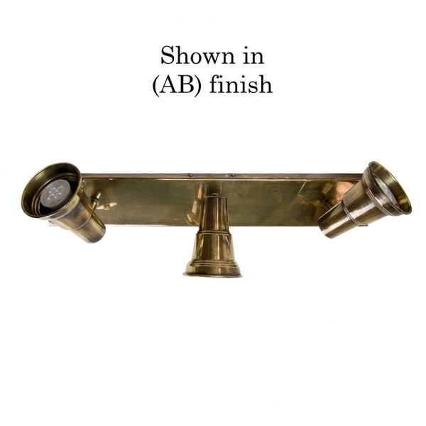 Country ceiling lamp Spot Beam 3-light - antique copper (ant) Limehouse