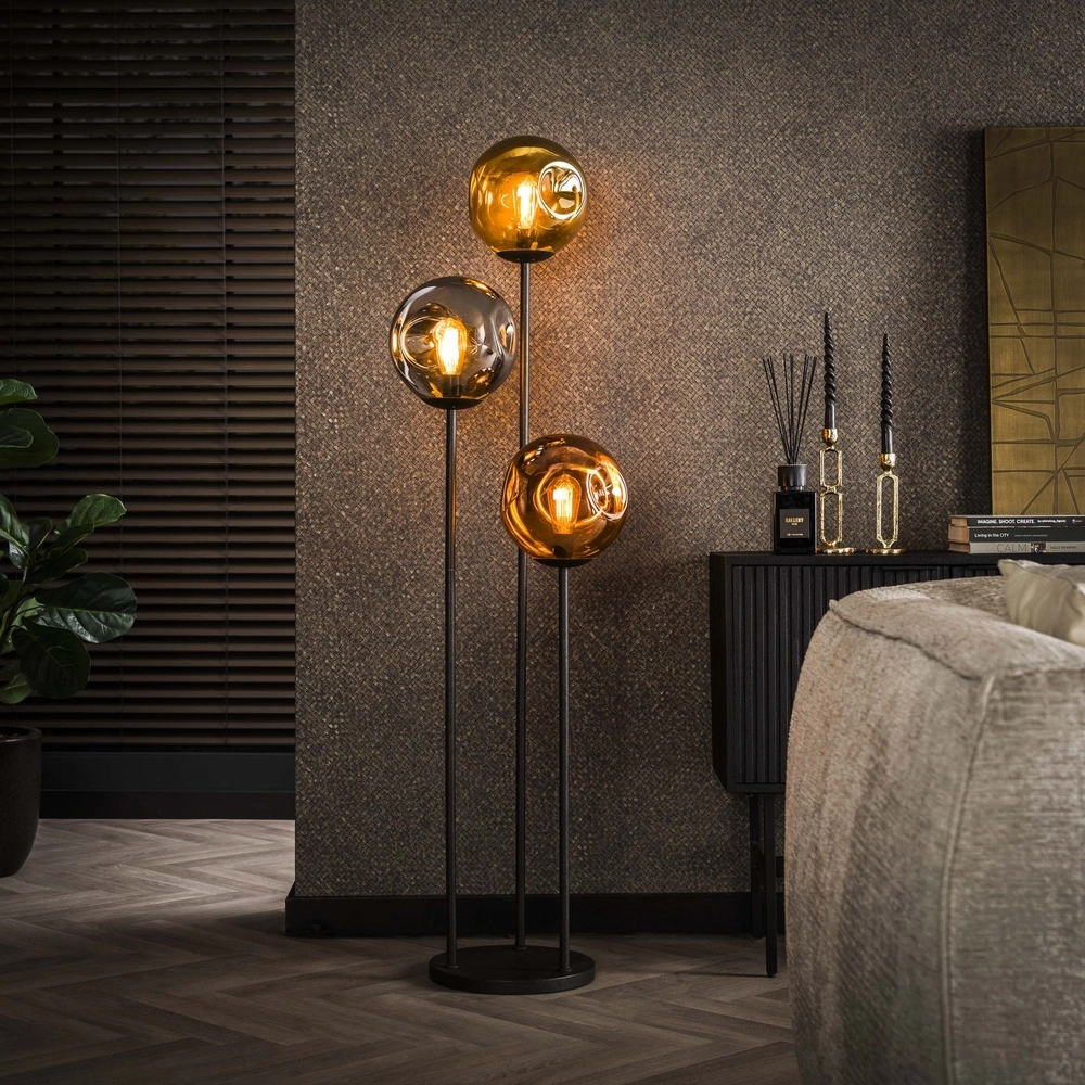 Glass floor lamp Stellar 3-light